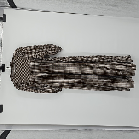 Samsoe Samsoe Opal Collared Midi Plaid Dress Size XS - Picture 4 of 10